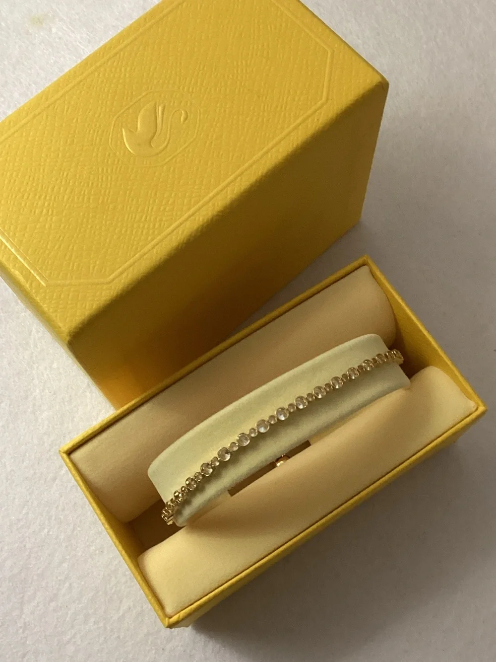 Swarovski Matrix Gold-Tone Plated Tennis Bracelet